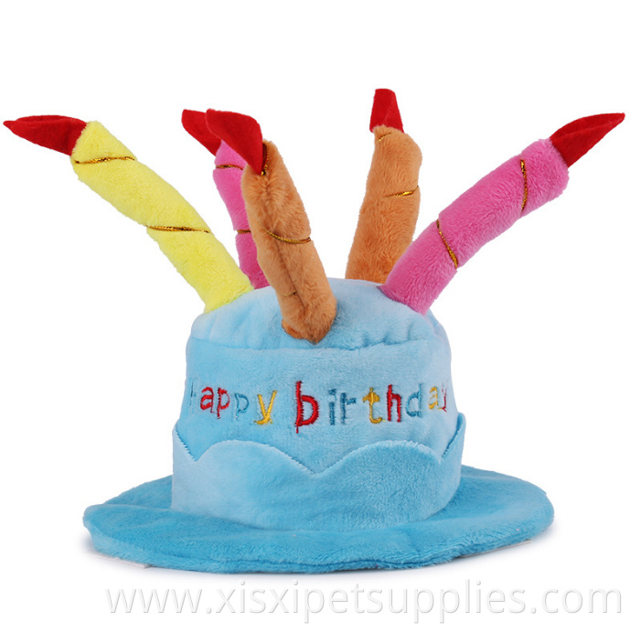 festival Pet Product Accessories With Birthday Cake Shape cat teddy birthday hat For pets dogs